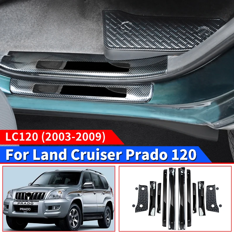 For 2003-2009 Toyota Land Cruiser Prado 120 Interior Decoration Modification Accessories LC120 Stainless Steel Threshold Pedal