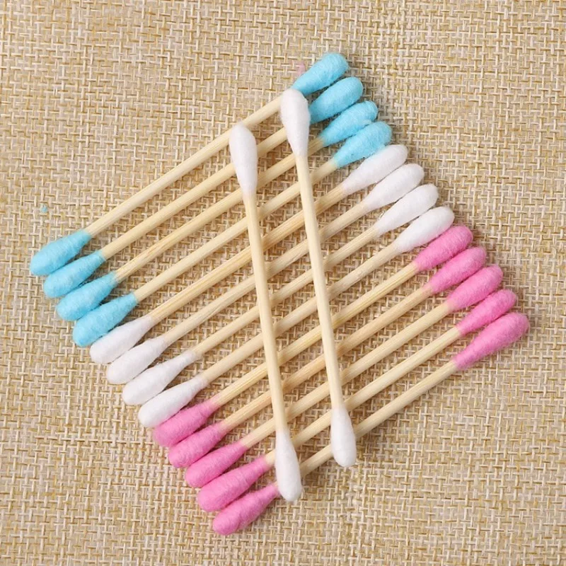 500Pcs/Box Color Double-headed Cotton Swab Clean Sanitary Swab for Makeup Remover Ears Cotton Swabs Cosmetic Tool