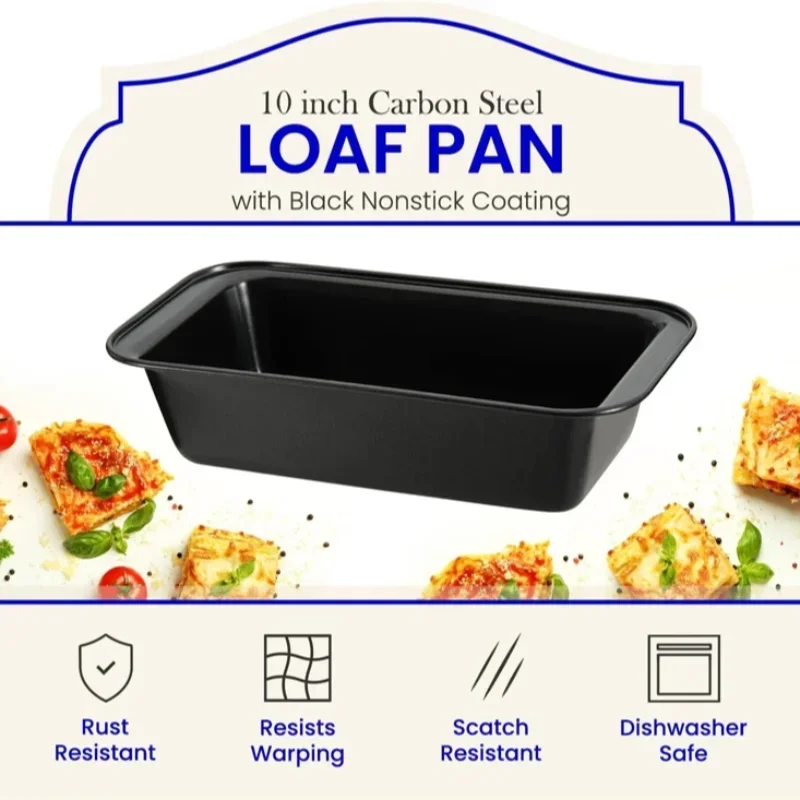 Nonstick Baking Bread Loaf Pan Carbon Steel Toast Bread Pan Tin Kitchen Rectangle Bakeware for Brownies Meatloaf Baking Tools