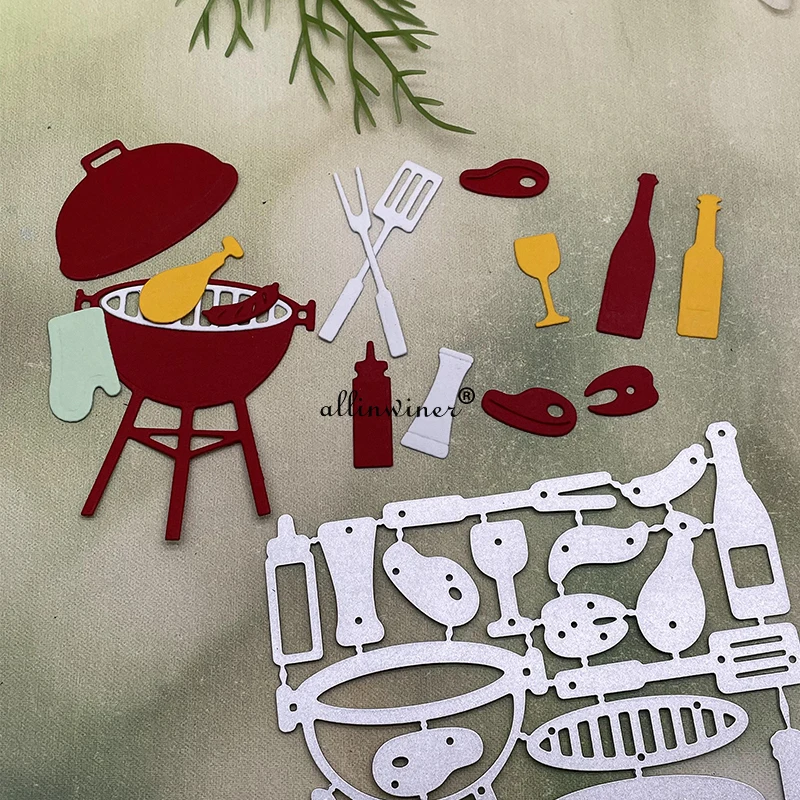 Camping barbecue DIY Craft Metal Cutting Die Scrapbook Embossed Paper Card Album Craft Template Stencil Dies