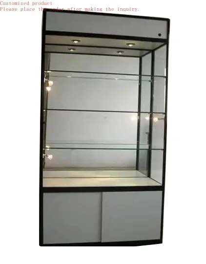 

Custom.2023 Wholesale Cigarette Cabinet Smoke Shop Showcase Display Cigar Glass Cabinets Display Case for Smoke Shop