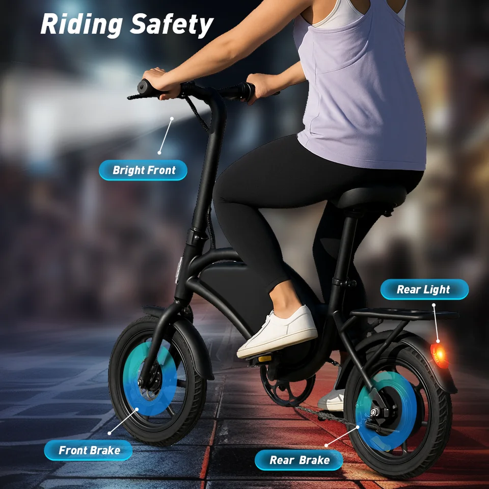 【1 Year Warranty】D3F Electric Bicycle Peak 500W Motor 36V7.8AH Lithium Battery Electric Bike,20mph City E-bike UL2849 image 4