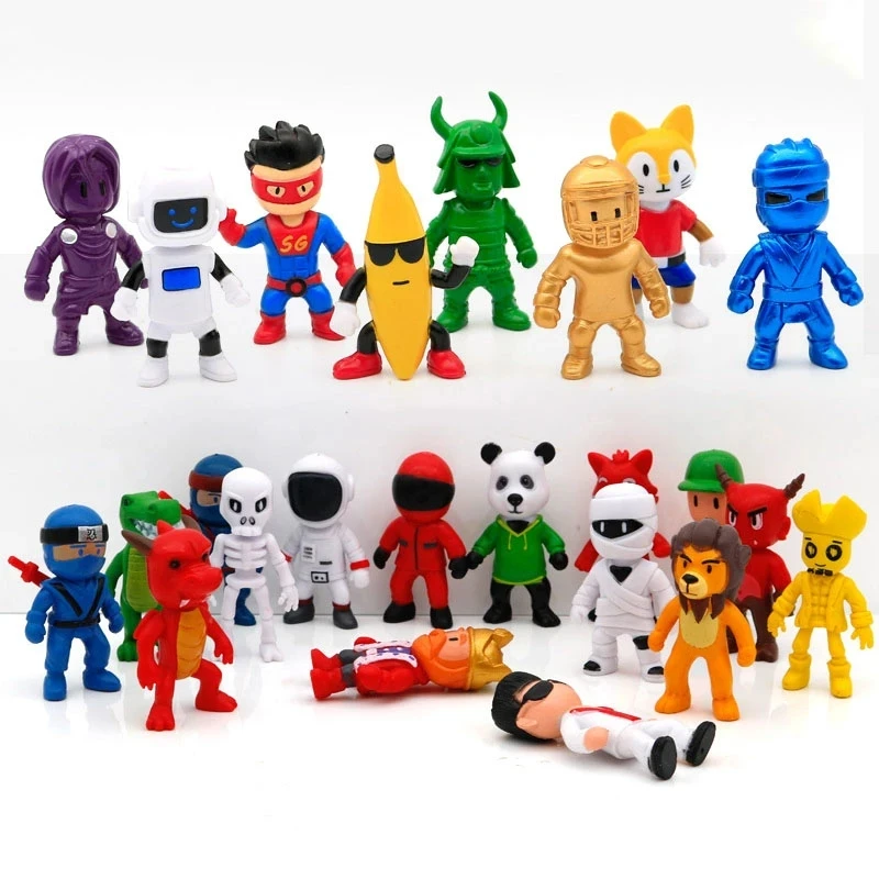 

@@Stumbless Guy Kawaii Anime Action Figures 2-24pcs PVC Cartoon Model Dolls Game Character Cards Kids Birthday Collection Gifts