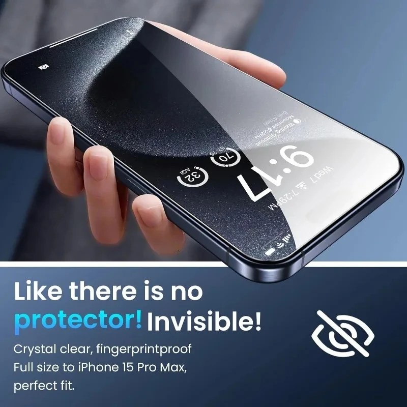 아이폰 14, 11, 12, 13 프로 맥스, 미니 7, 8 플러스용 강화 유리 스크린 보호대, 아이폰 15 프로, XS 맥스, X, XR, SE 투명 휴대폰 케이스