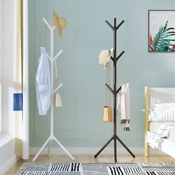 New Standing Coat Rack Hook Household Clothes Hanger Floor Standing Bedroom Clothing Storage Rack Save Space Clothing Rack Stand