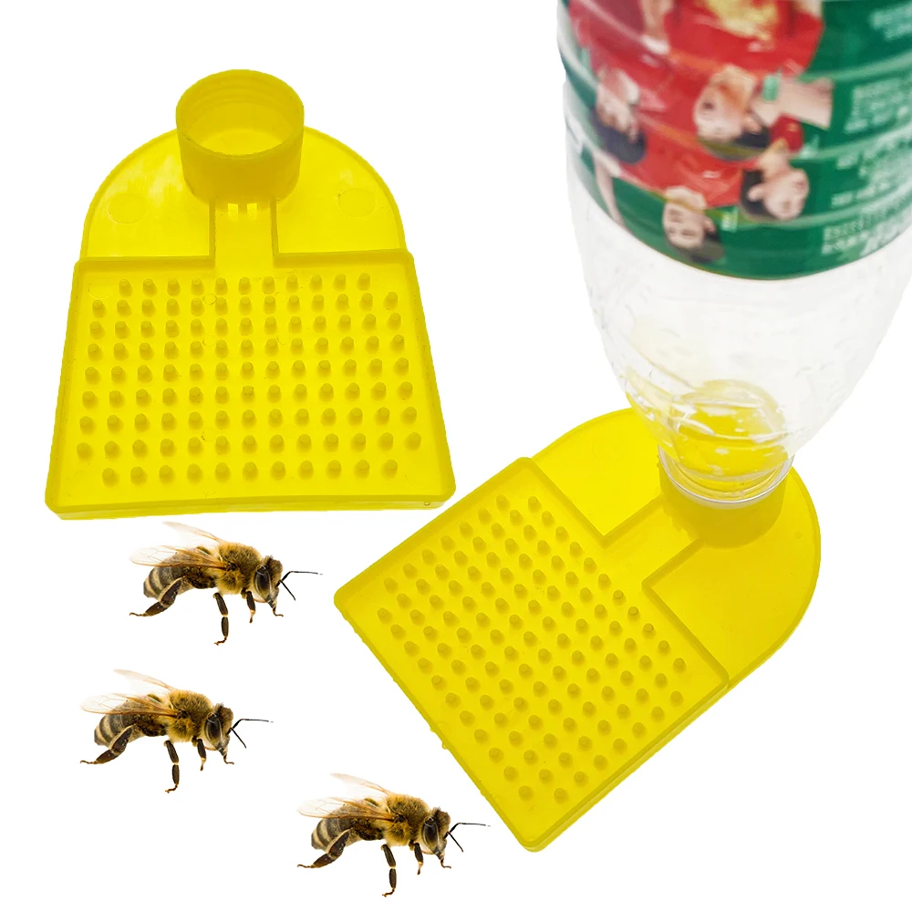 10pcs New Plastic Entrance In Hive Honey Bee Feeder Adaptor 30mm Connect With Mineral Bottle Anti Drowning Wide Feeding Area