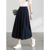 VIMLY Women's Wide Leg Cropped Pants 2026 Summer New Minimalist Commute Ruched Waist Design Loose Fit Casual Culottes A6206 - Image 6