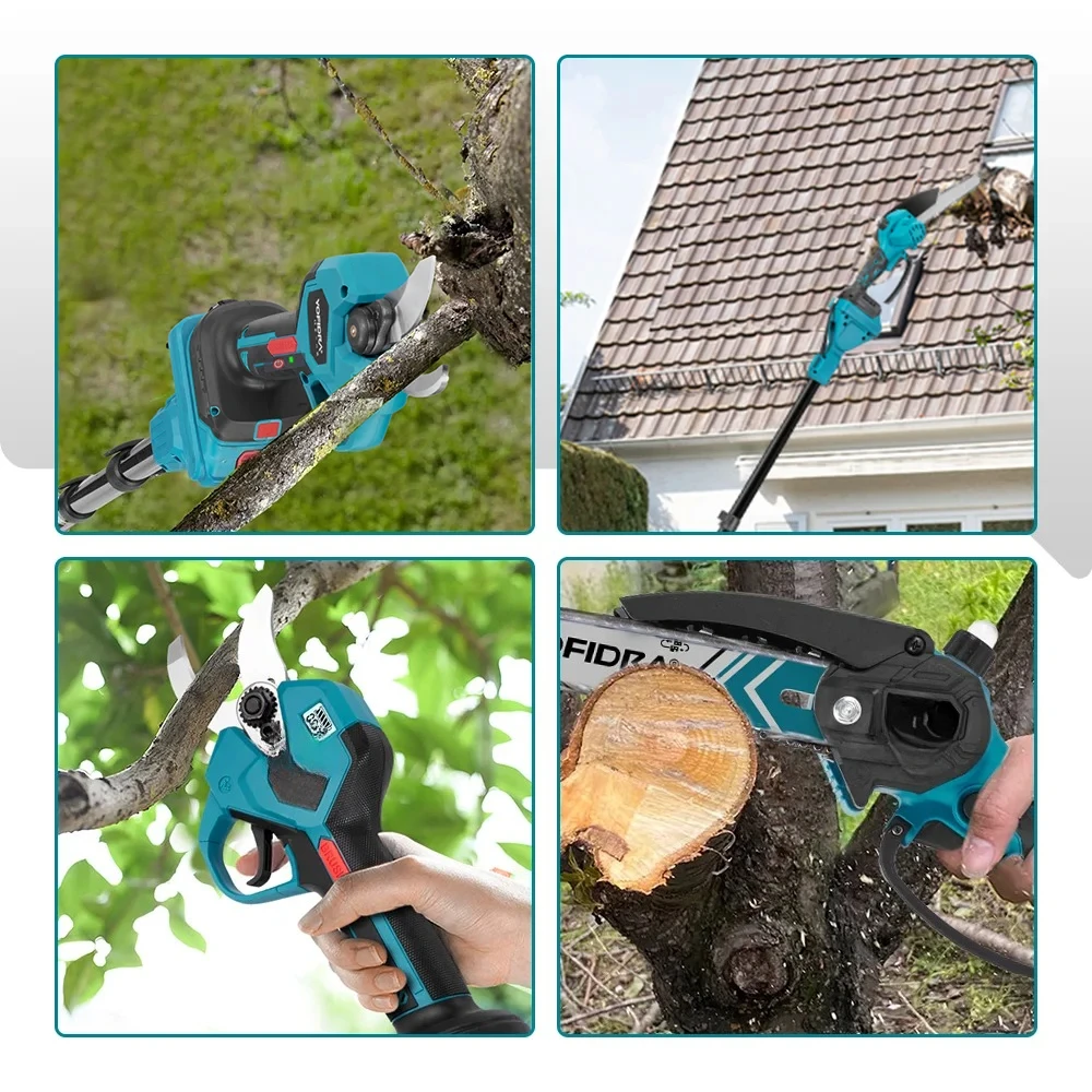 Brushless 2in1 Brushless High Branch Saw Chainsaw & Pruning Shears Garden Cutting Power ToolFor Makita Battery Pin - view 6