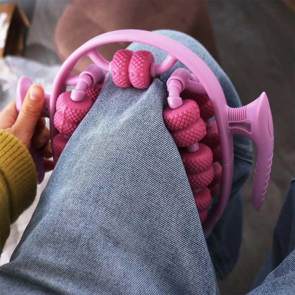 26 عجلة الحلقي الساق المشبك مدلك يده متعدد الوظائف مُدلك سلوليت 360 درجة دوران أداة سلسة