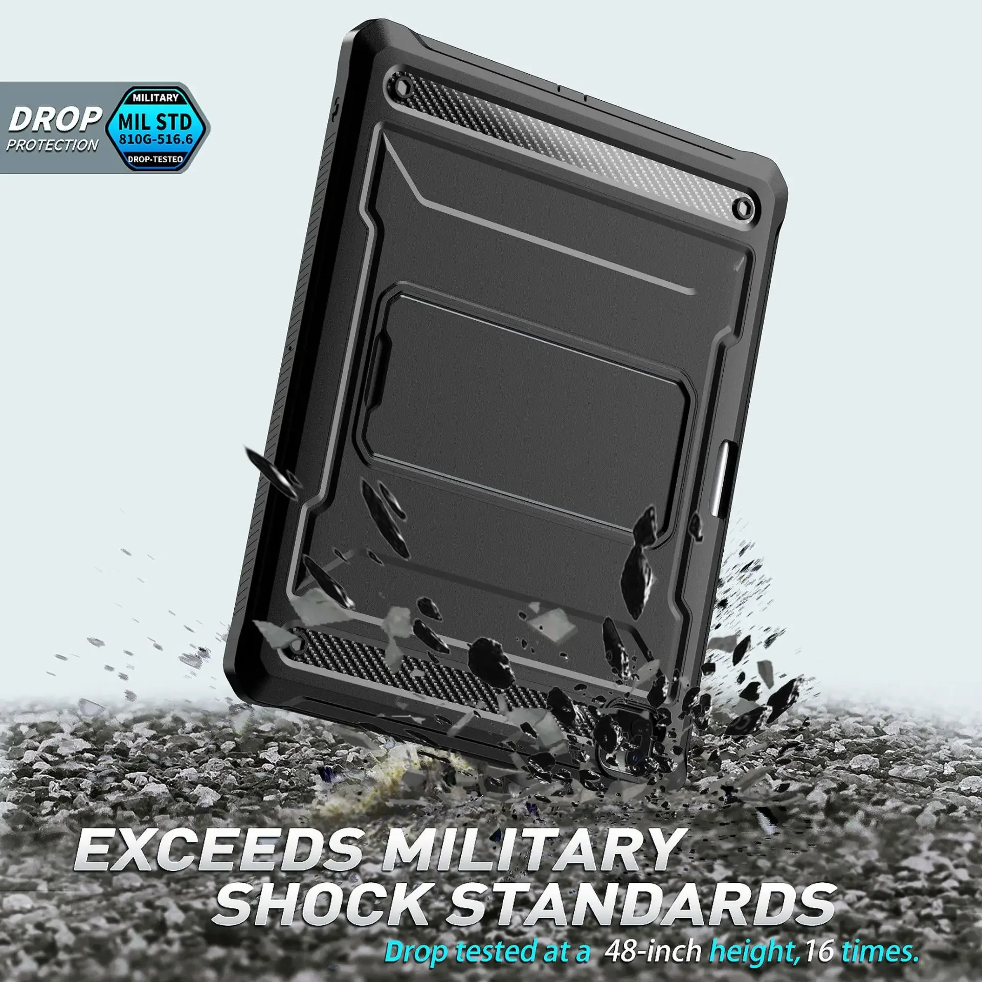 Funda para tableta para iPad Air 4, 5, 6, 7, 8, 9, 10 Pro, fundas a prueba de golpes, 2021, 2022, 9,7, 11, 10,9, 12,9 pulgadas, funda protectora con soporte