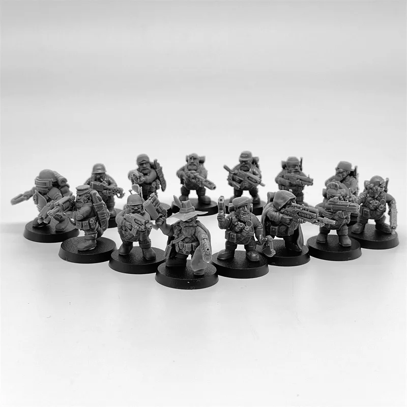 Dwarves Kill Team Resin Model Kit 28mm Scale Resin Doll Tabletop Gaming Unpainted Soldier Figures Miniature Collection