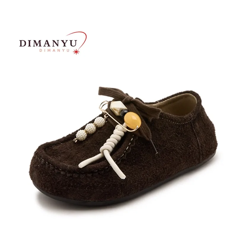 

DIMANYU Women's Loafers Genuine Leather 2026 Spring New Fashion Kangaroo Shoes Women Retro Casual Women's Moccasins