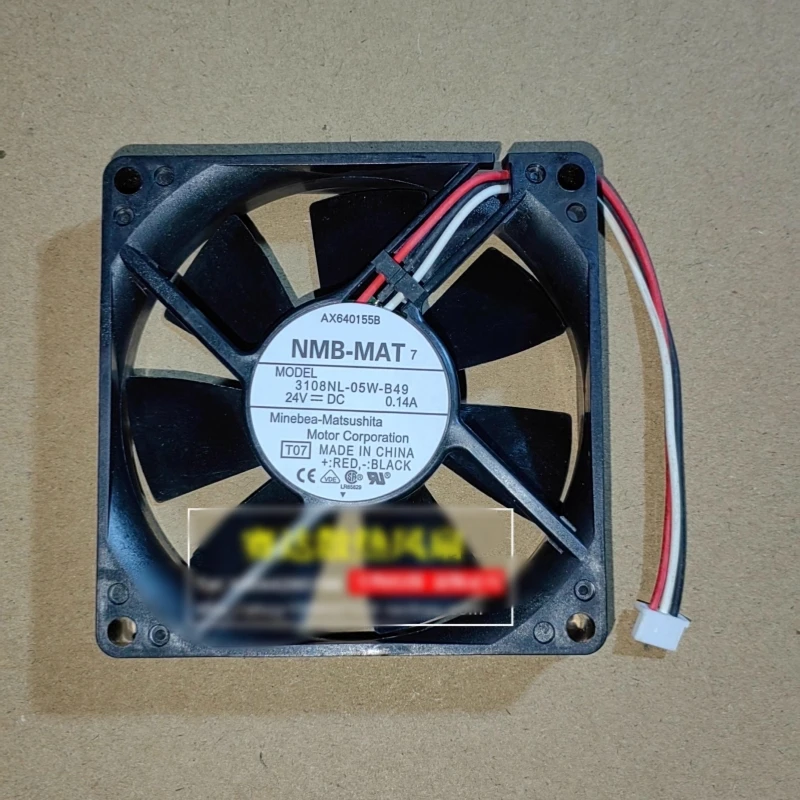 

Free shipping original 3108NL-05W-B49 24V 0.14A 8020 three wire cooling fan