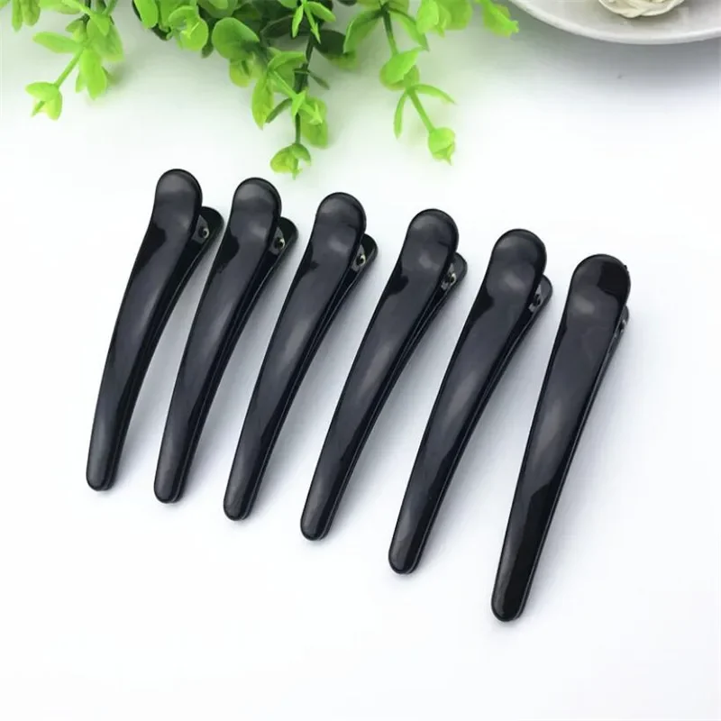 5PCS Professional Hairdressing Salon Hairpins Black Plastic Single Prong DIY Alligator Hair Clip Hair Care Styling Tools