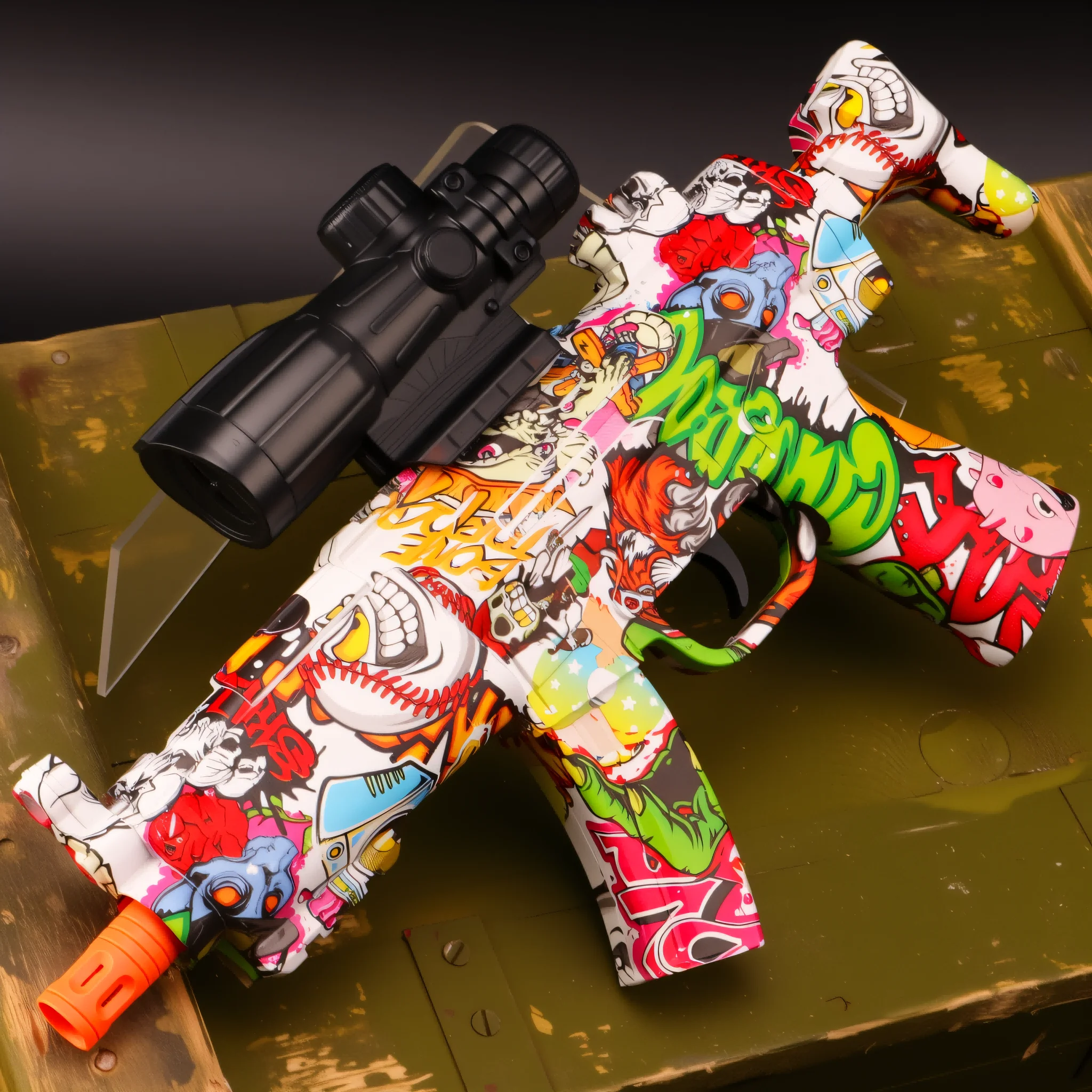 MP5 Manual Slam Fire Gel Ball Blaster​​ – Spring-Loaded & No Electricity Required (No Bullets)