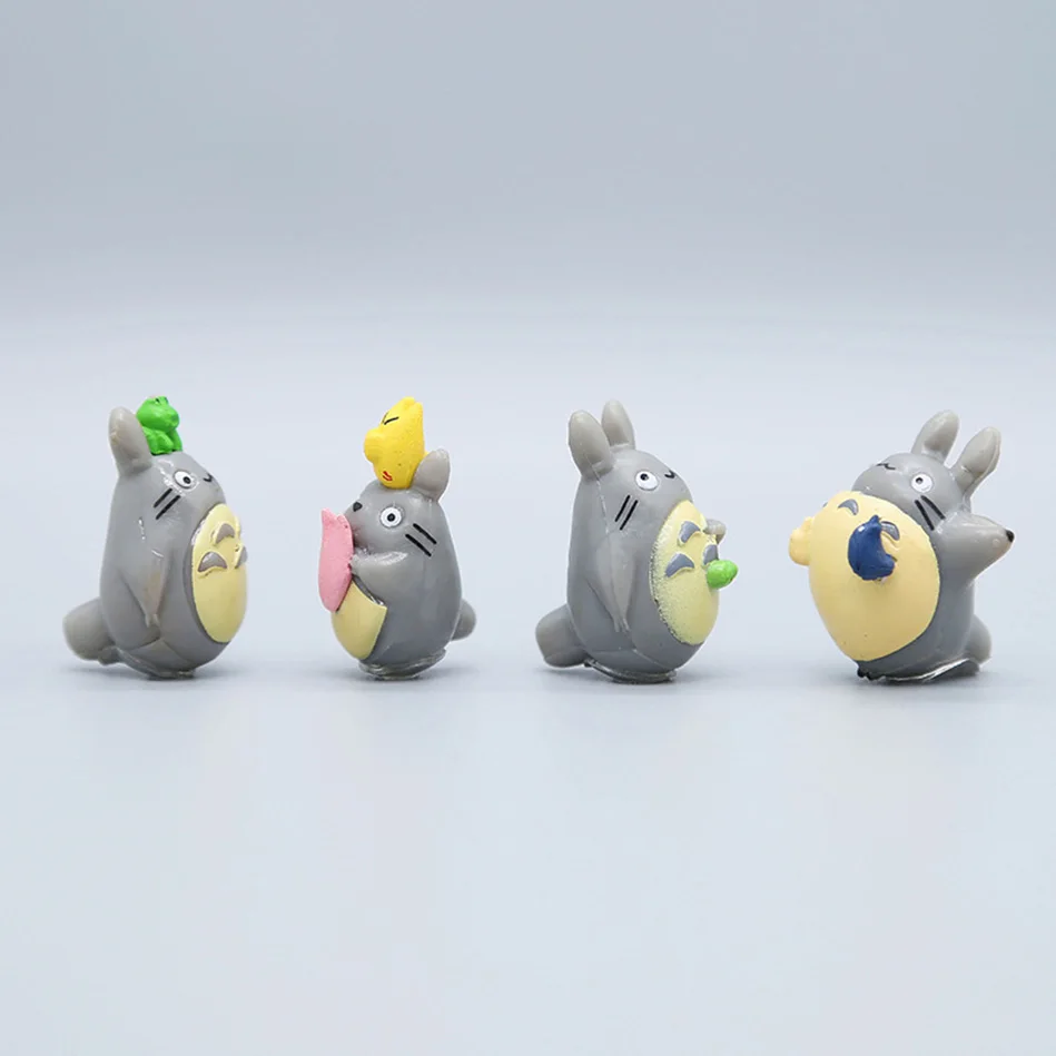 12-teiliges Set Totoro-Figuren Mini-Statuen Niedliche Mikro-Landschaft Auto-Ornament Miyazaki Hayao Serie Kindergeschenk Dekorative Sammlerstücke – Detail 6