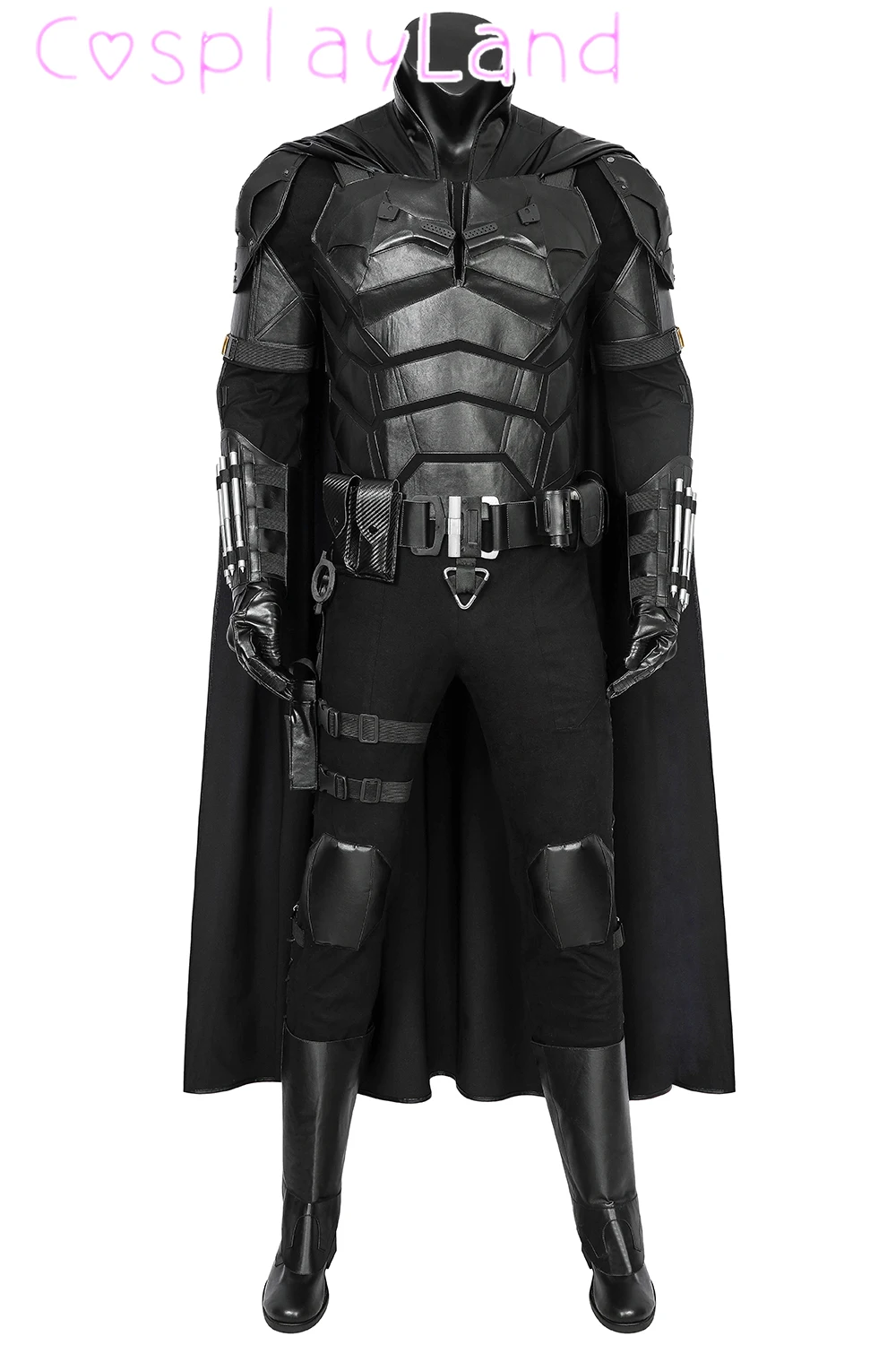 

Bat Bruce Cosplay Costume Halloween Carnival Adult Men Superhero Wayne Leather Jumpsuit Fancy Uniform Suit With Cloak Mask