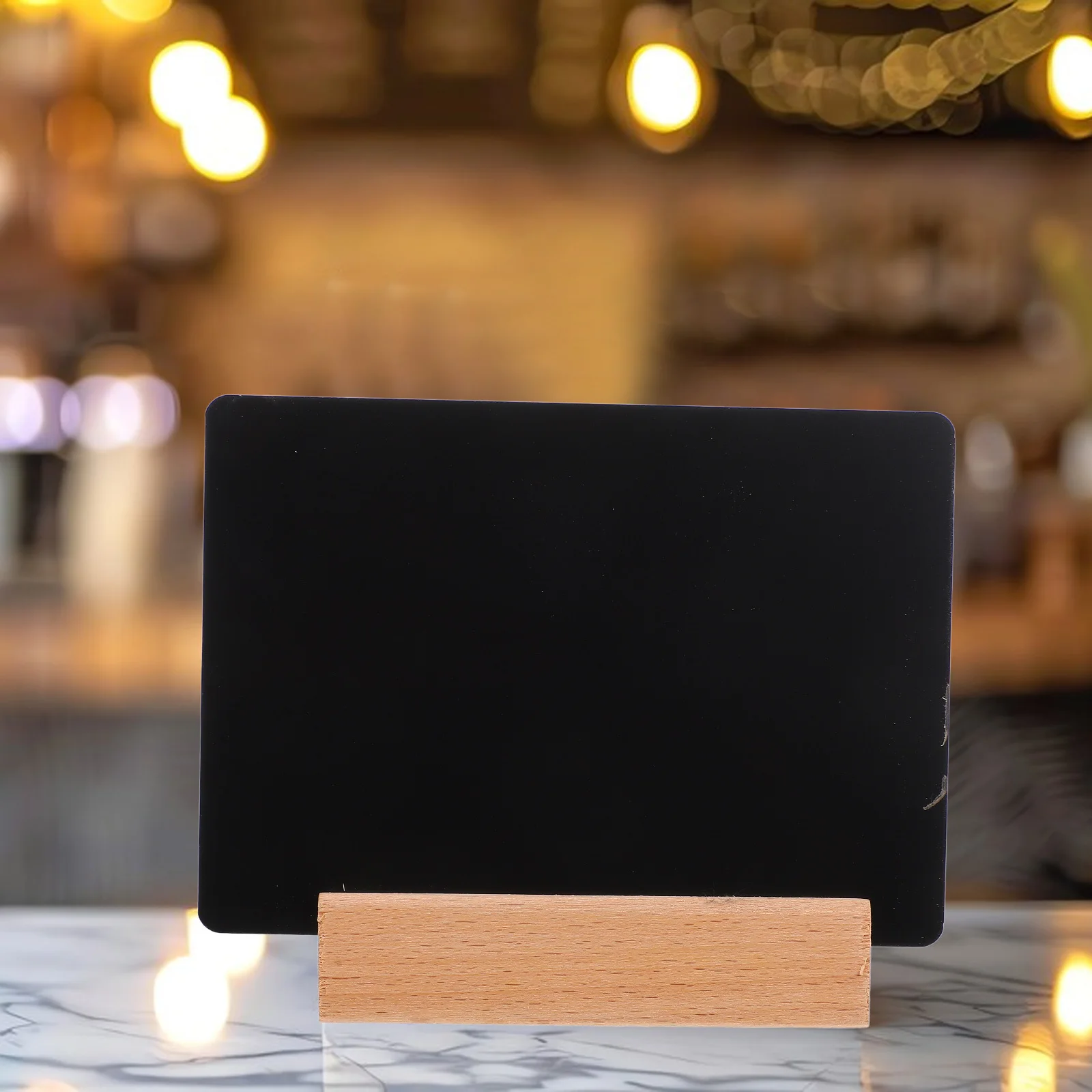 1 Juego de pizarra pequeña con soporte, tablero de mensajes de escritorio, superficie de escritura para boda, cafetería, restaurante, tienda de exhibición