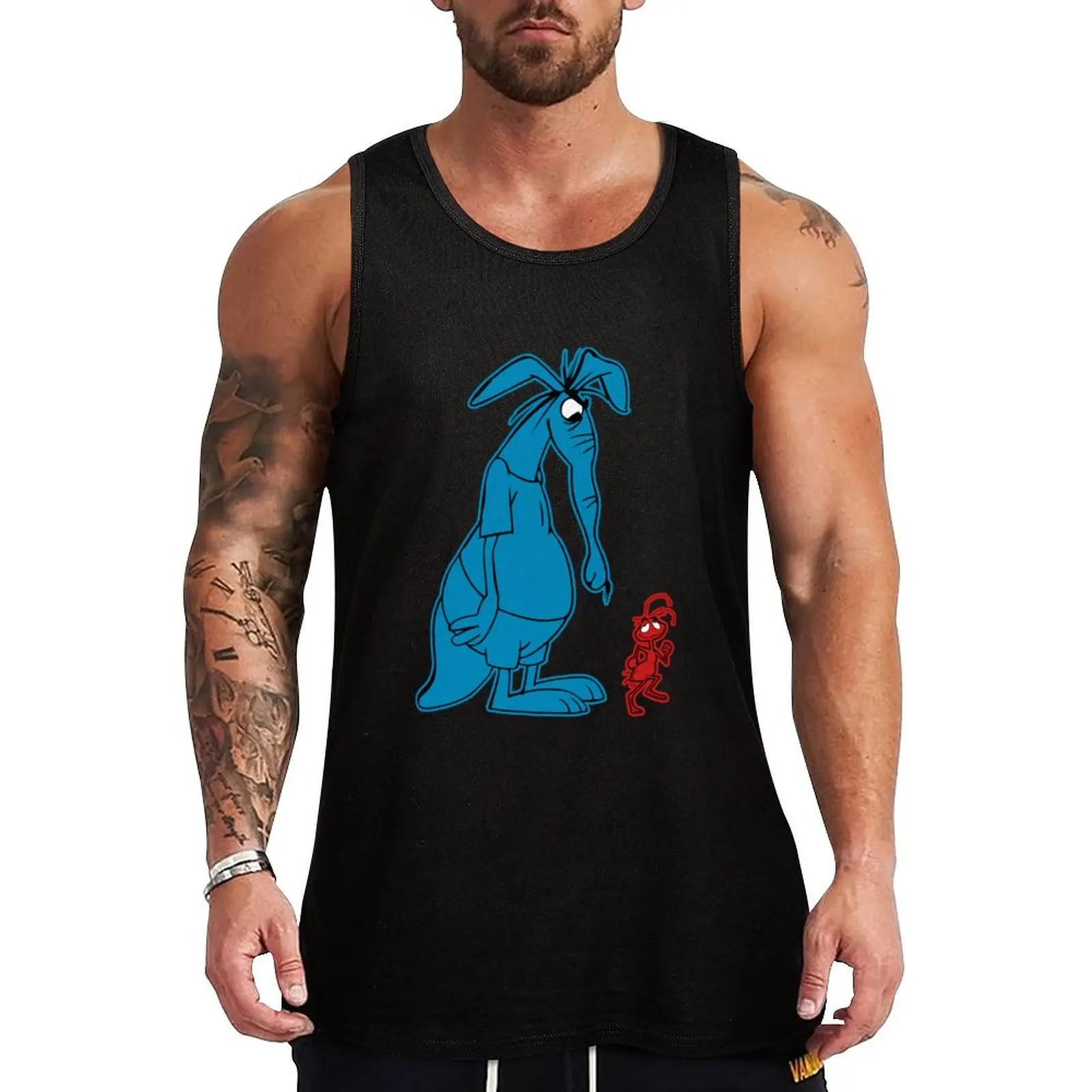 

Ant and Aardvark Cartoon Tank Top Plain Basic Tank Top Cotton Soft Sleeveless Tee