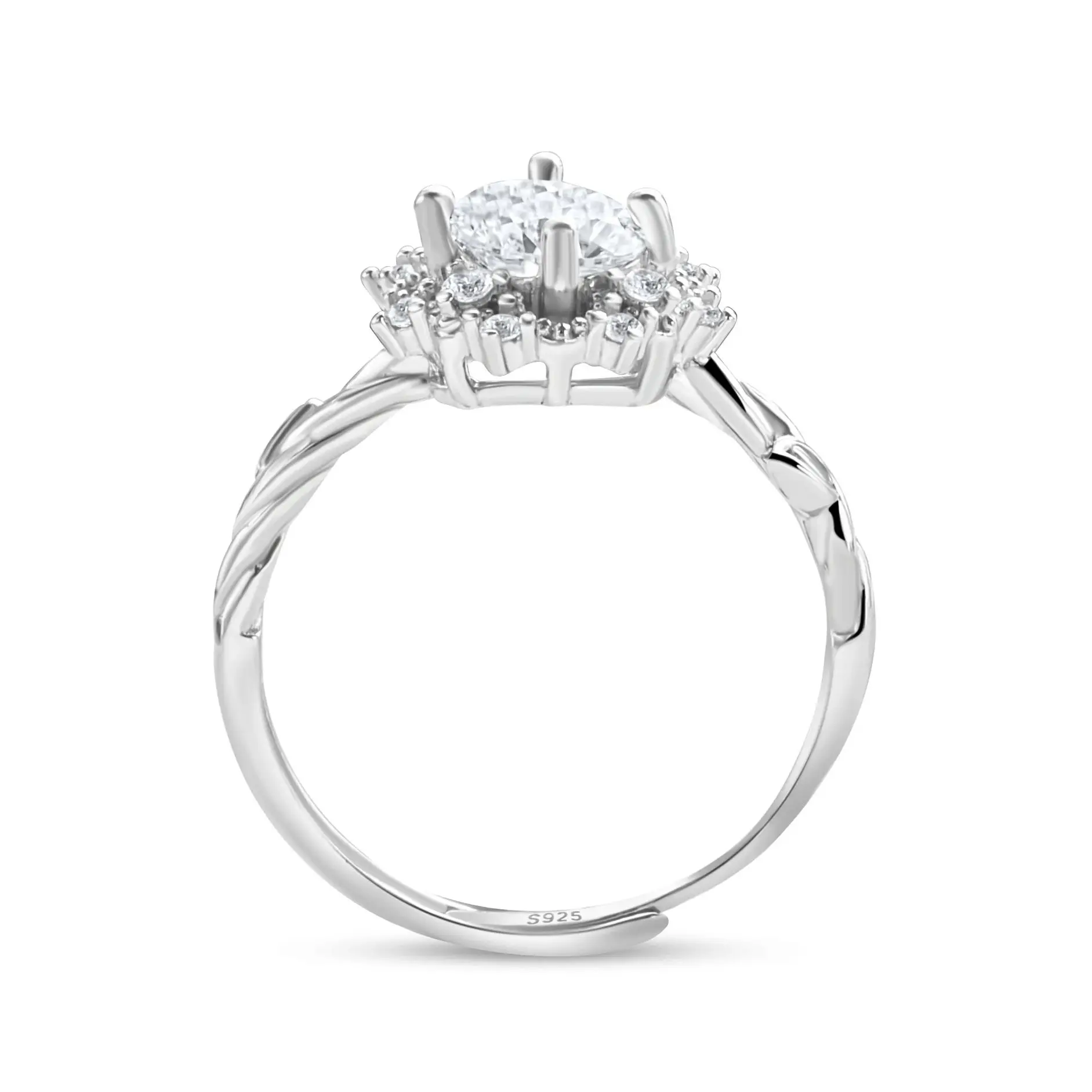 1 Carat Rainbow Color Moissanite Ring with GRA Certificate Original Sterling Silver 925 Jewelry finger ring Women Wedding Bands