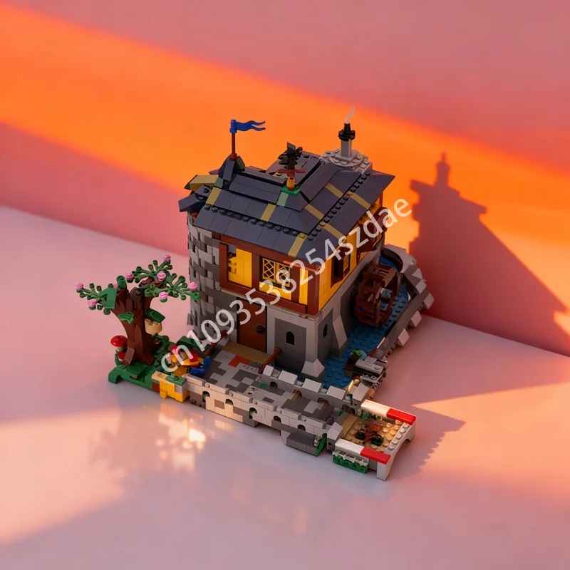 

1364 шт. MOC альтернативная сборка средневековый дом создатель модель строительные блоки строительные игрушки сборка DIY идея Рождественский подарок для детей