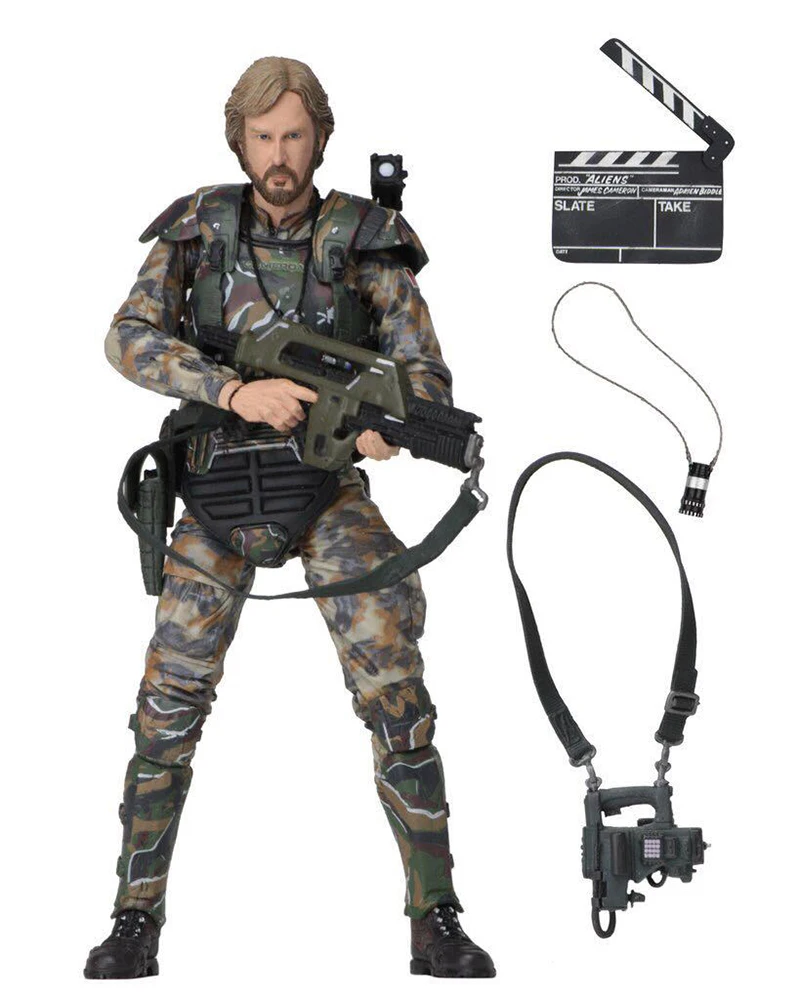 NECA 7 Inch Colonel Cameron Aliens  Alien Vs Predator Action Figure Collectible Model Toy Gift