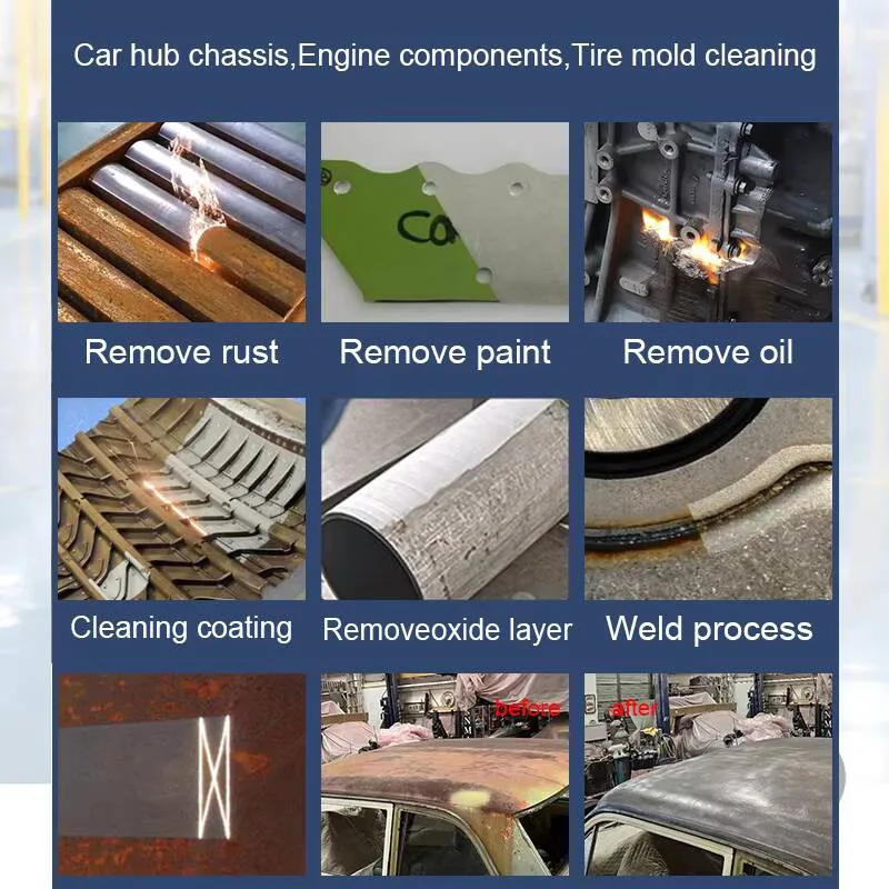 Handheld Rust Removal 1000W/1500W/2000W/3000W Max Water Cooling Metal Stainless Steel Paint Fiber Laser Cleaning Machine