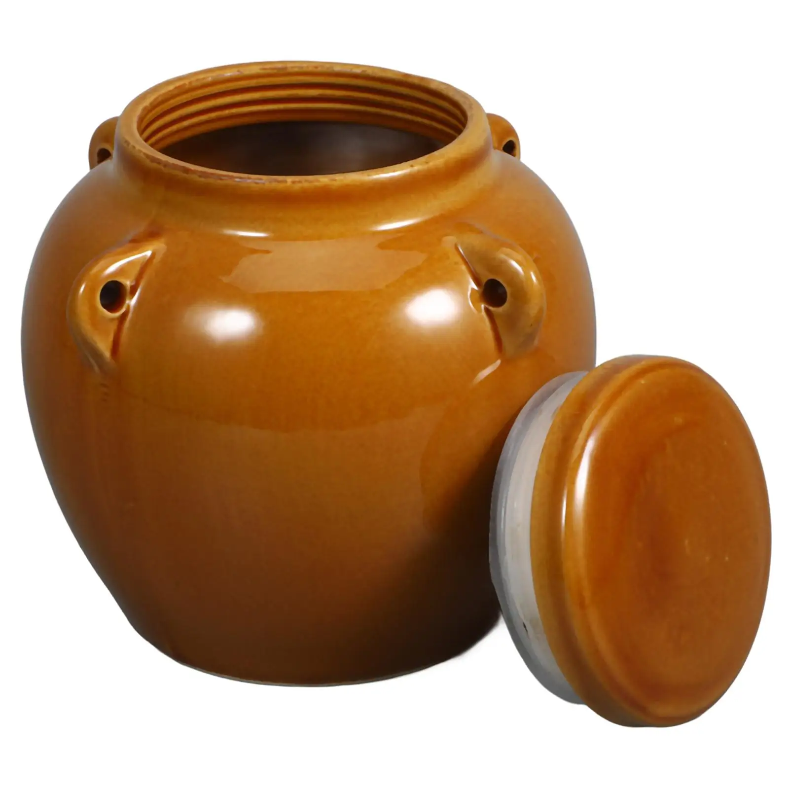 

1L 1.5L 2L 3L 5L Ceramic Storage Jar Porcelain Honey Jar Dried Food Storage Container Kitchen Pickle Jar With Lid Airtight