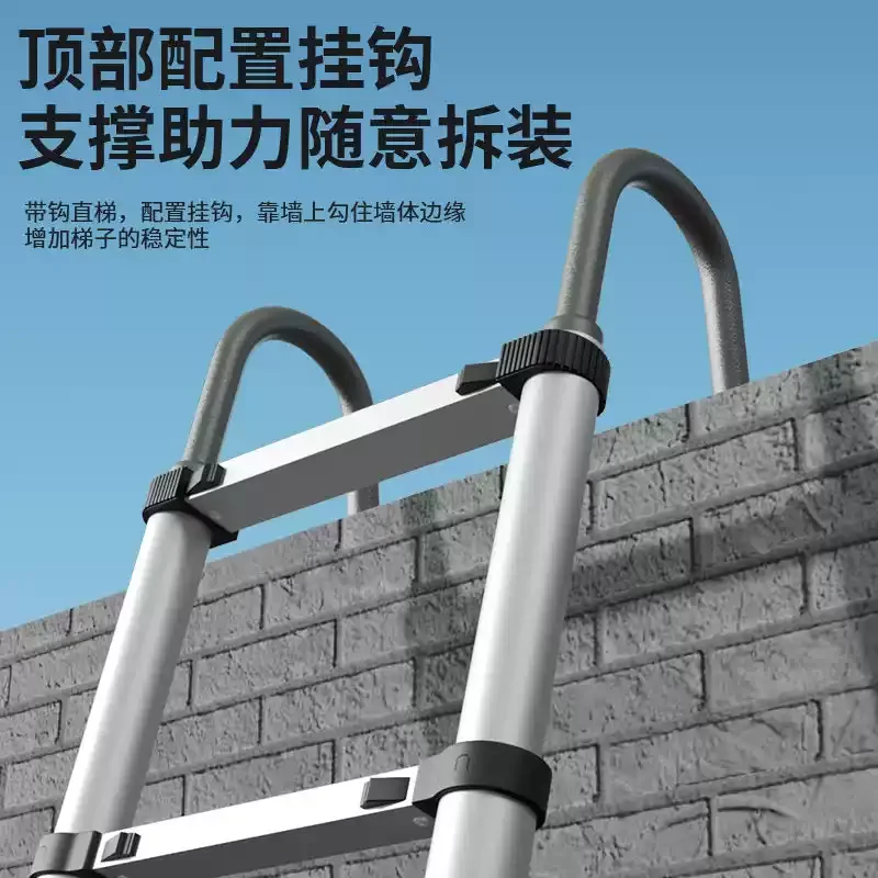 Heavy Duty Aluminum Telescoping Ladder 1.5m 1.9m 2.3m 2.7m A-Frame Multi-Position Folding Ladder for Home Indoor Outdoor Use