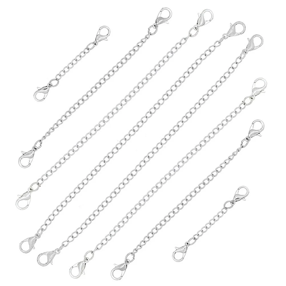 

25 Pcs Extender Chain Lobster Clasp Stainless Steel Charms for Jewelry Clasps Making Supplies Bailes Accessories Child