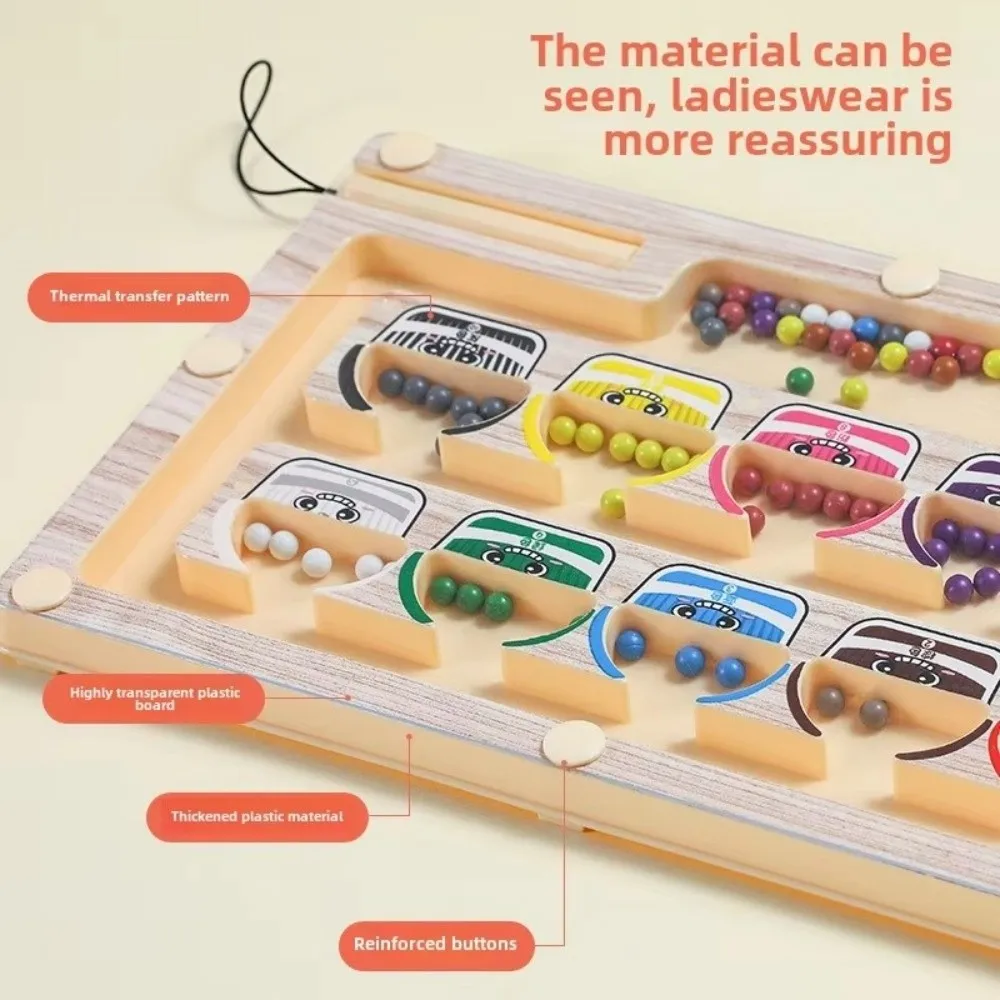 2 em 1 cor classificação labirinto prancheta magnética cedo brinquedos educativos labirinto bola rolamento brinquedo número correspondência aprendizagem