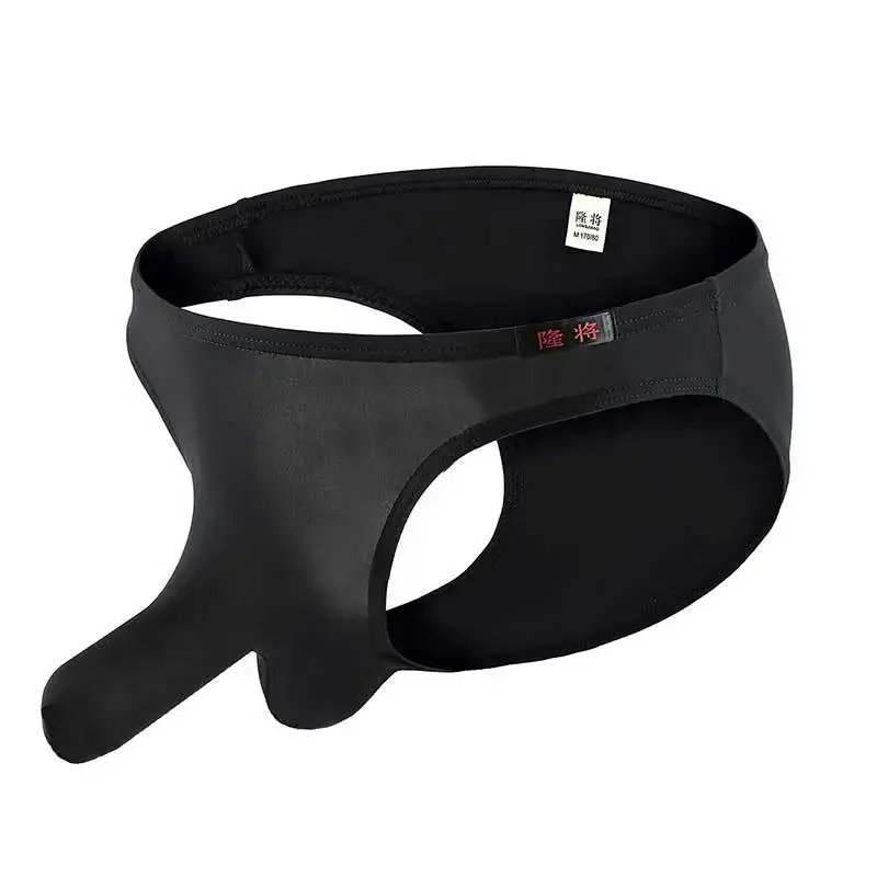 

Men's Briefs Ice Silky Underwear Panties Ultra-thin Breathable Underpants Low Waist Solid Trunk Elephant Nose Briefs Underwear