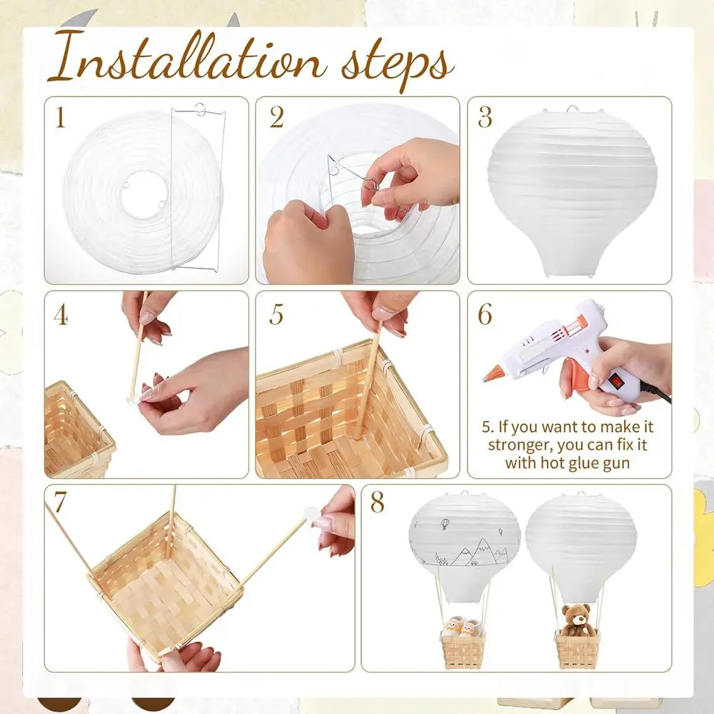11,8 бумажных фонариков и плетеных корзин для центральных шаров своими руками — идеально подходит для определения пола, детского душа и свадьбы.