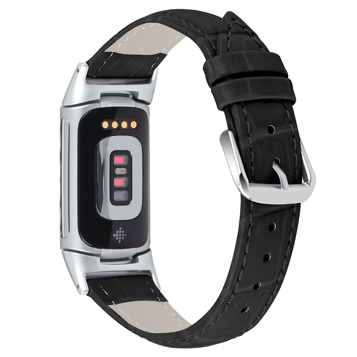 Para Fitbit charge 6 5 correa de cuero de alta calidad mujeres hombres correa de reloj inteligente para fitbit charge 5 6 pulsera correa