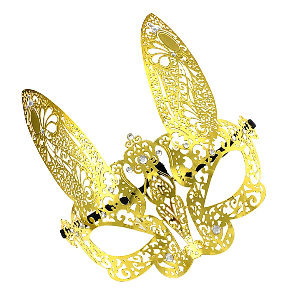 

Bunny Mask Masquerade Half Face Party Prop Halloween Rabbit Silver Beauty Balls Prom Masks Facial