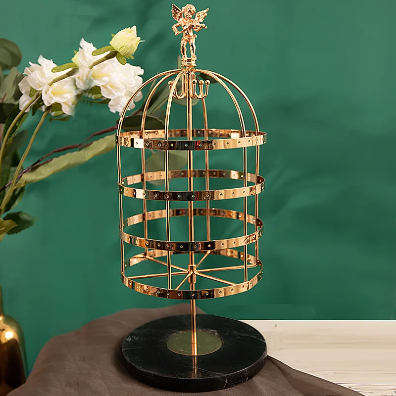 Earring rack female household european-style earrings jewelry necklace cage jewelry display shelf store receive earrings