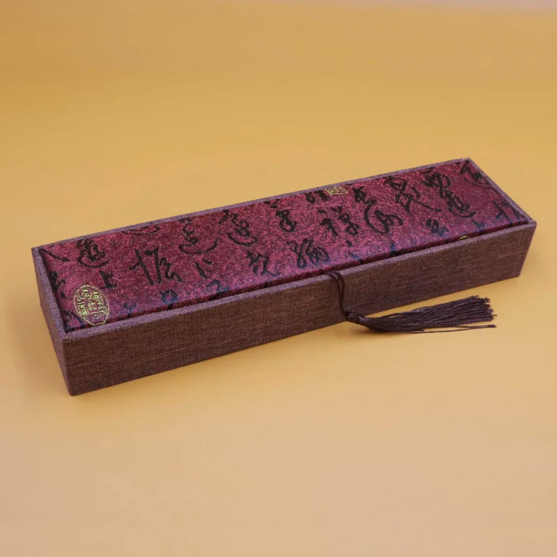 Jewelry Silver Pendant Necklace Buddhist Beads Jade Bracelet Packaging Retro Brocade Box Gift