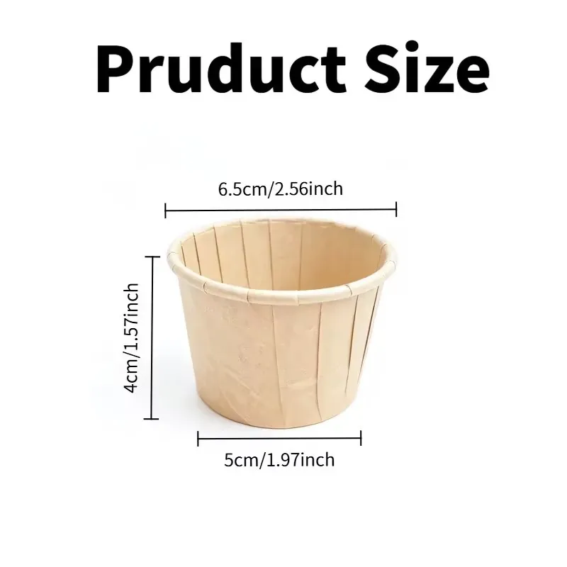 50PCS Disposable Paper Cake Cup Wedding Party Small Mini Pack Muffins Cup Paper Baking Oil-proof Cake Kitchen Birthday Wrapper