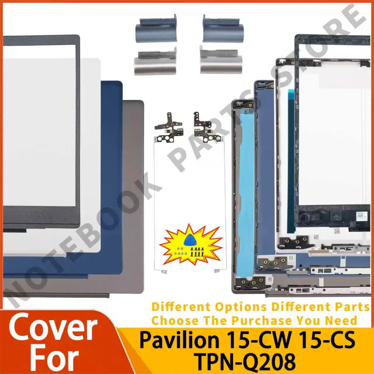 

Laptop Case For Pavilion 15-CW 15-CS TPN-Q208 New LCD Back Cover Bezel/Hinges L23879 L23878 L51799 L51800 L23881-001