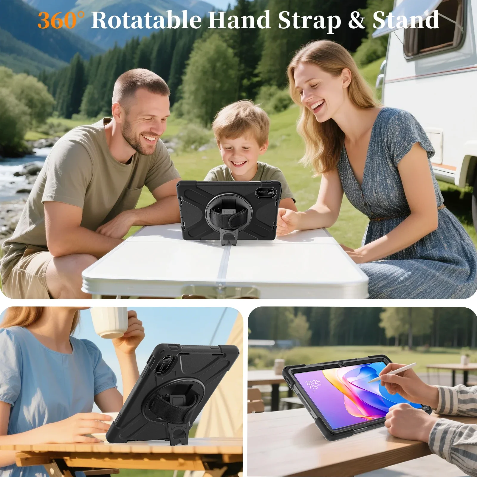 360° Rotating Rugged Case for Xiaomi Redmi Pad 2 11 inch 2025 Shockproof Cover for Redmi Pad 2 Pad2 11