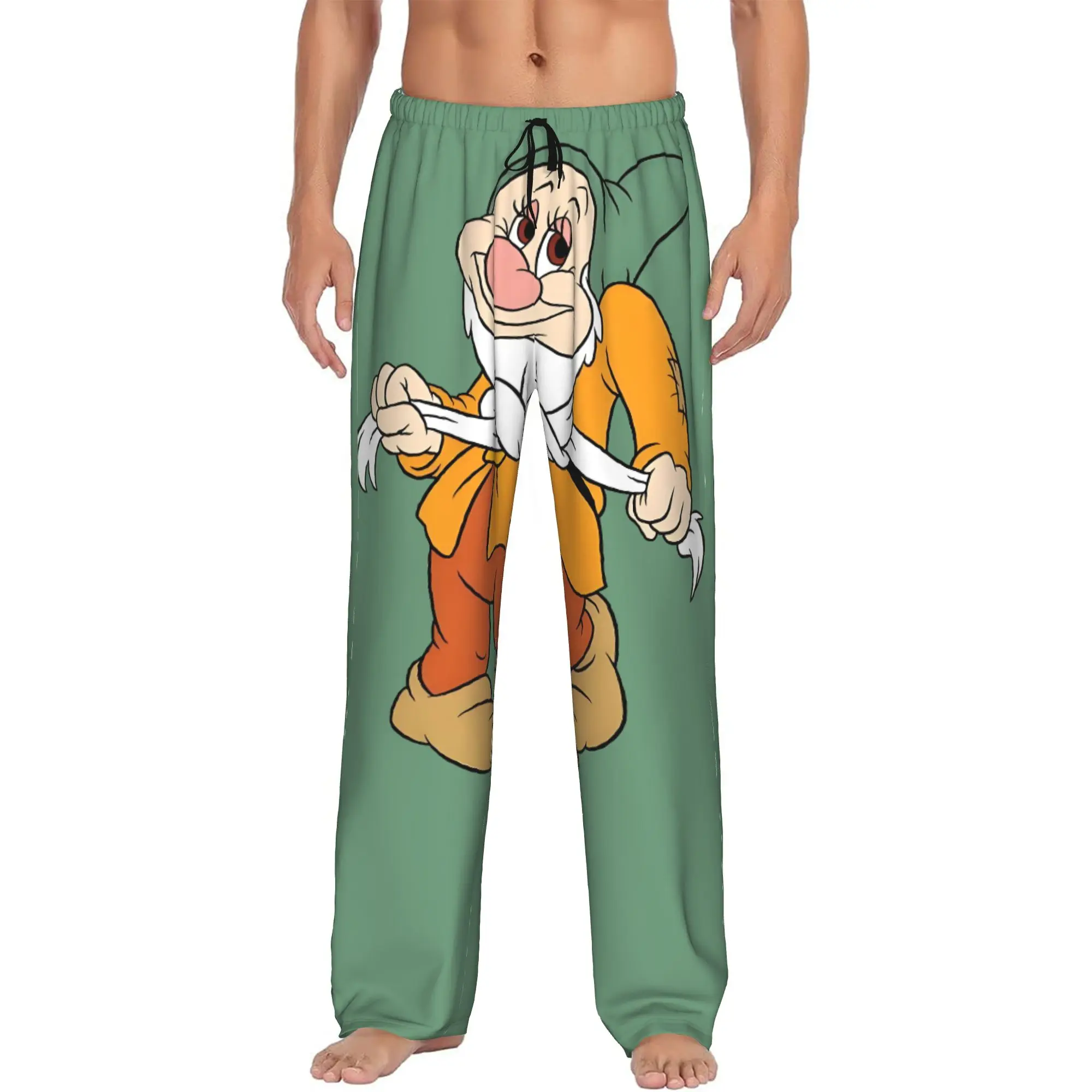 

Custom Men Snow White And Anime The Seven Dwarfs Pajama Pants Printed Sleep Sleepwear Bottoms with Pockets