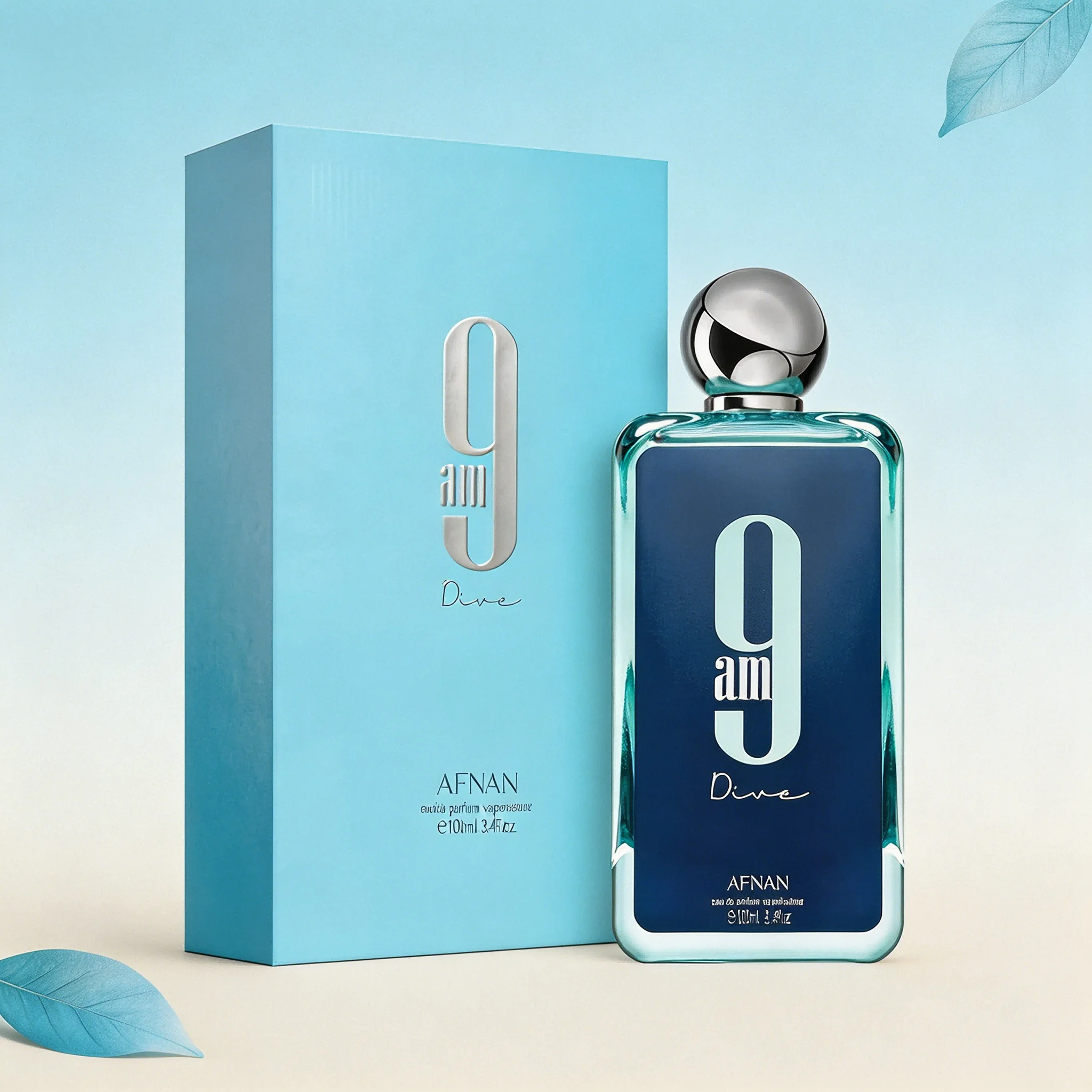 

AFNAN 9am Dive Men's Eau De Parfum 3.4oz, Crisp Aquatic & Woody Scent, Refreshing Long-Lasting Fragrance