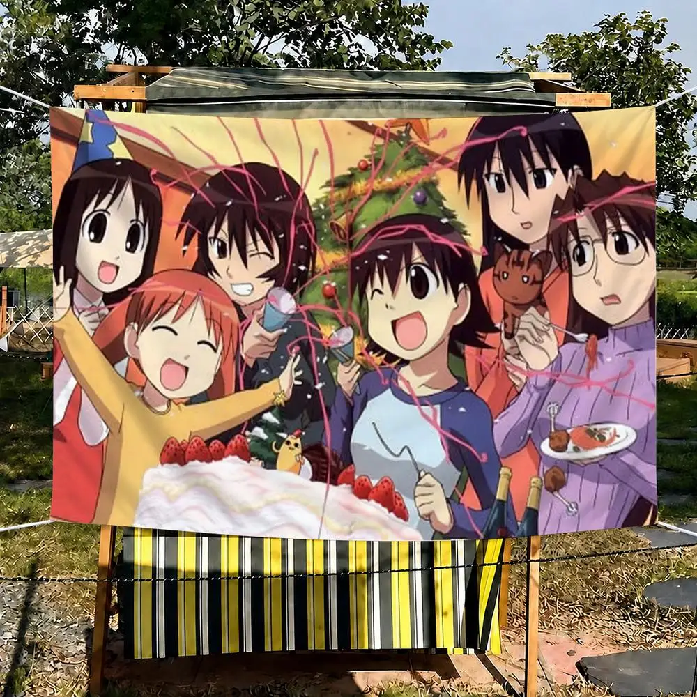 ANIME Azumanga Daioh Tapestry Banner For College Dorm Bedroom Outdoor Living Room Wall Art Decor Party