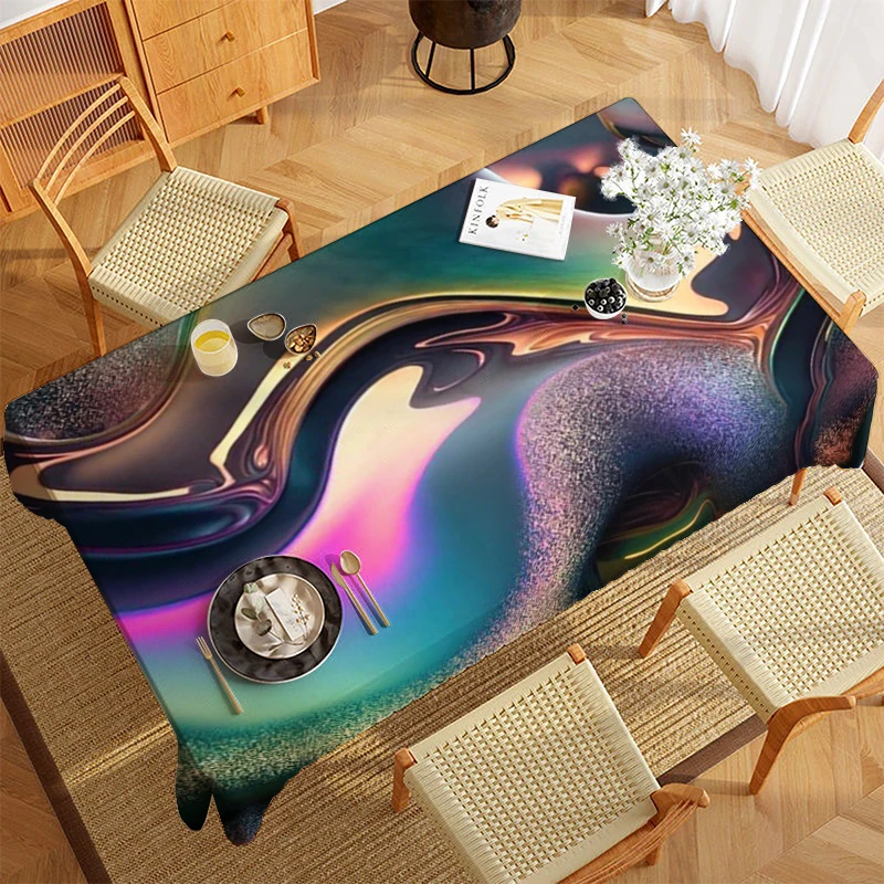Marble Pattern Tablecloth Restaurant Kitchen Tablecloth Living Room Home Decoration Rectangular Party Decoration