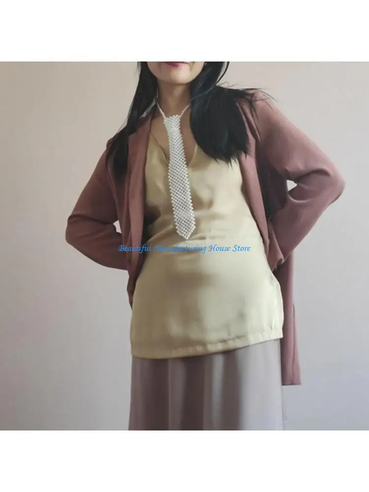 e56a-elegant-pearl-bead-pearl-bowtie-girls-shirt-necktie-clothing-short-necktie