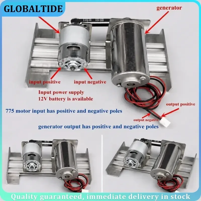 220V Double Bearing Inner Rotor DC High Voltage Motor 775 Drive Brushless Set Permanent Magnet Generator Kit