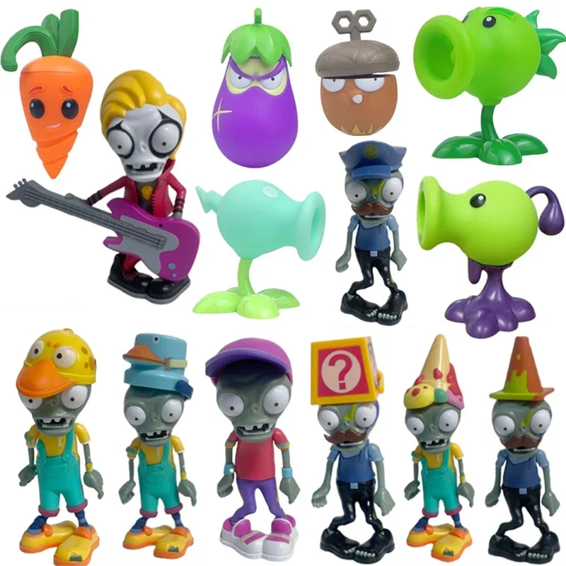 

Plants Vs Zombies Pea Shooter Electric Peashooter Security Zombie Toy Random Style Game Figures Soft Silicone Model Boy New Gift