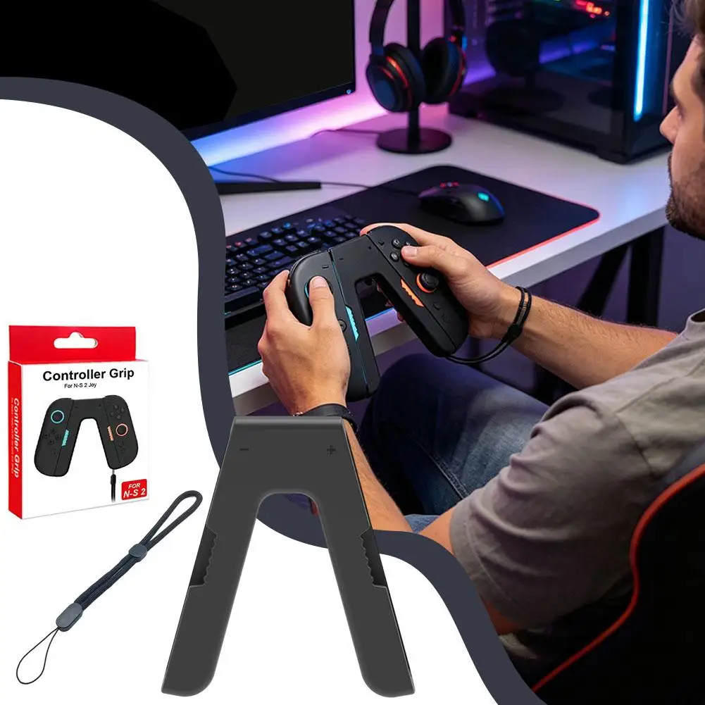 Portable V-shaped Charger Grip for Nintendo Switch 2 Joysitck Controller Magnetic Handle Bracket Charging Dock for NS Switch 2