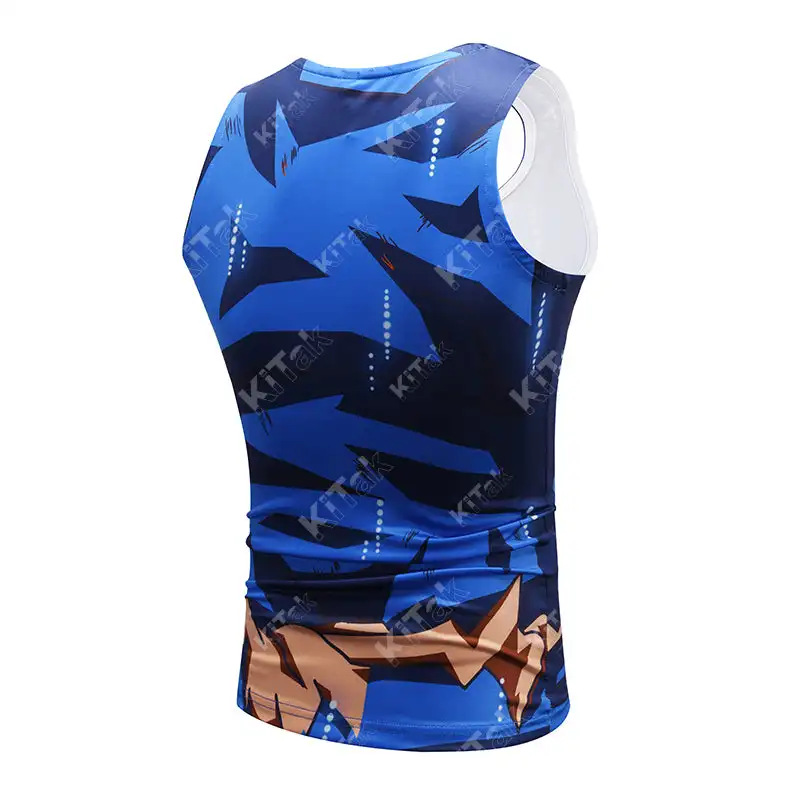 Men's Anime Compression Vest, Sleeveless Gym Workout, Quick Drying Exercise Training Vest, Anime Cosplay, Sports Vest