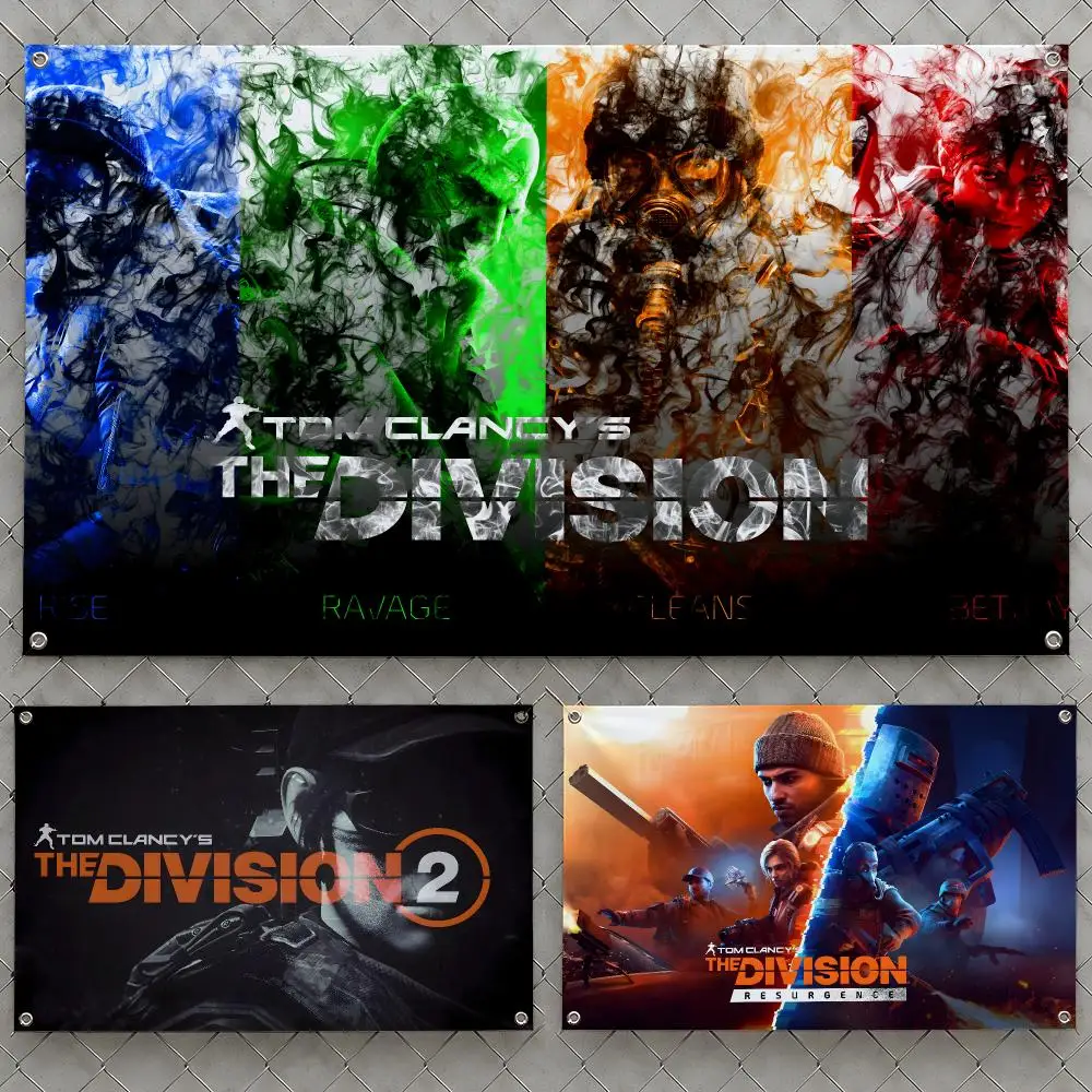 Game Tom Clancys The Division SHD Agent Flags Wall Hanging Flag Banners For Birthday Parties Outdoor Bedroom Dorm Room Decor
